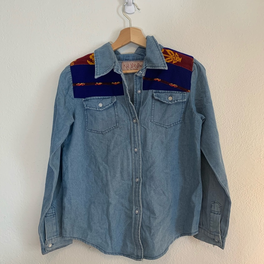 Denim button up